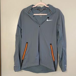 Nike Running Windbreaker Zip Up Hooded Jacket